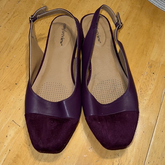 Comfort view suede and leather flats - Picture 1 of 8